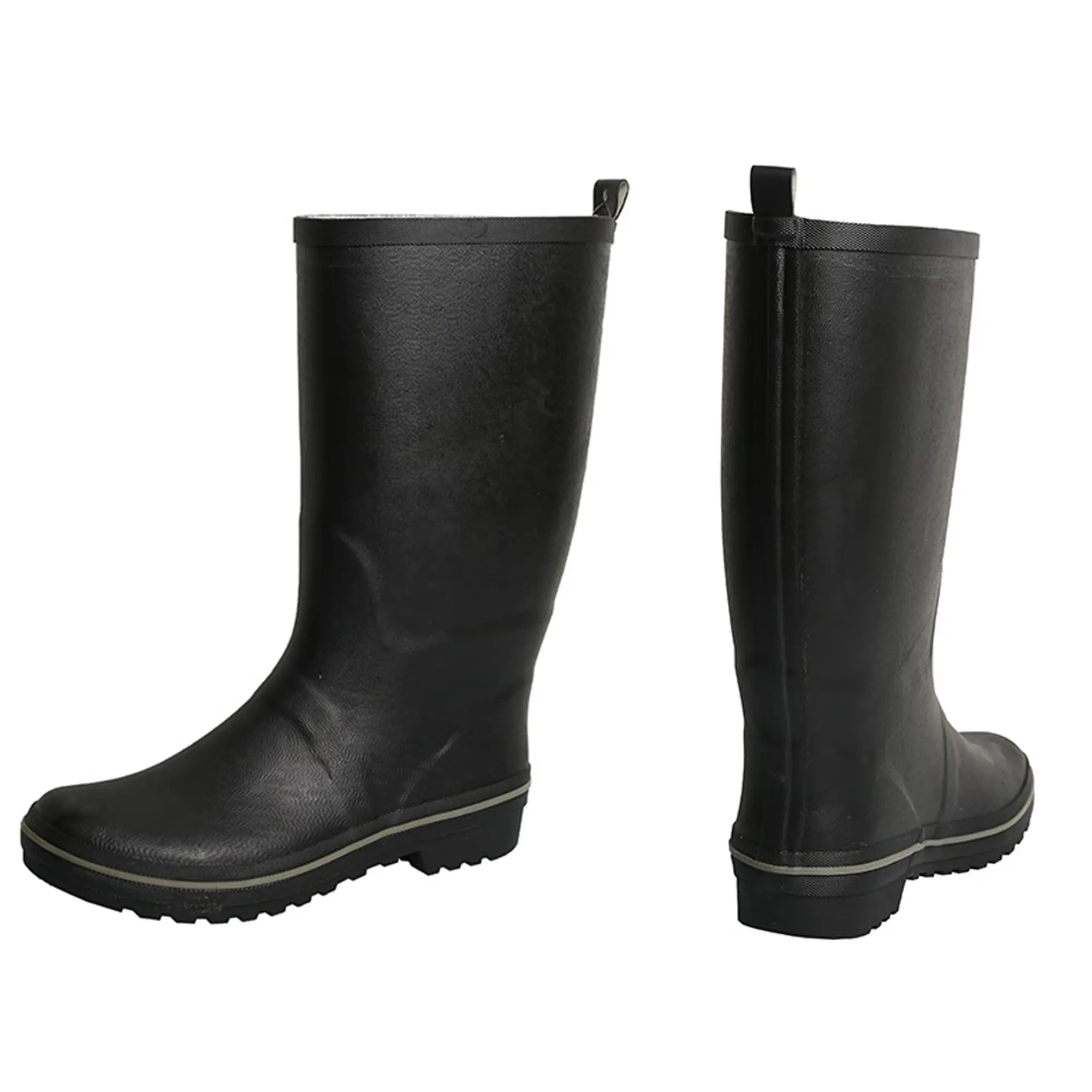 Designed unisex custom wellington black gum boots half shoes for men rubber waterproof rain boots