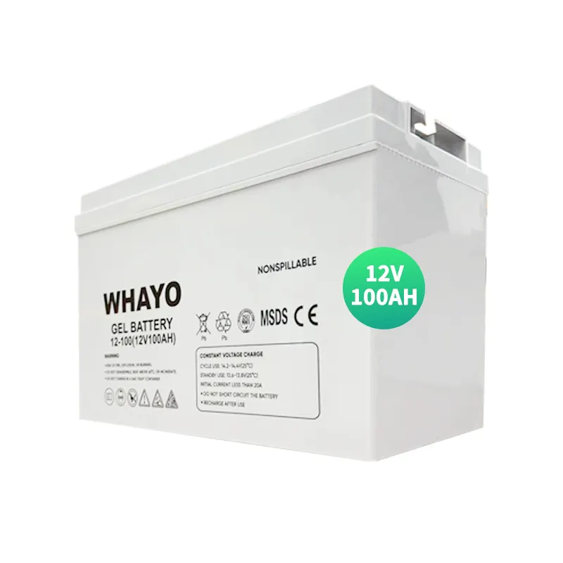 Whayoソーラー鉛蓄電池12V100Ah 150Ah 200Ah 220Ah250Ahディープサイクルソーラージェルバッテリー価格