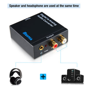 Convertidor de Audio y Video analógico Digital a TV convierte señales de audio digitales Coaxial , Toslink a audio analógico L/R
