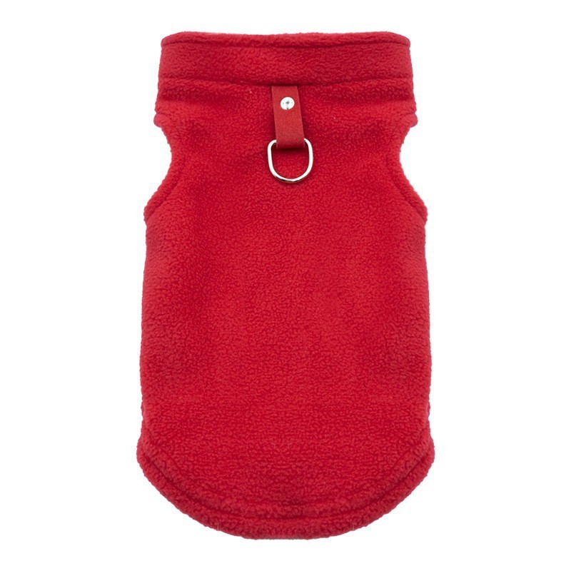 chaleco polar rojo brillante