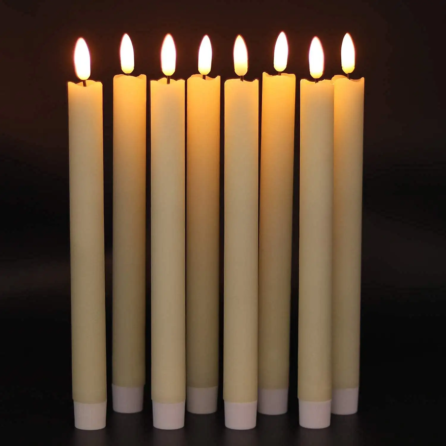 10 pollici LED senza fiamma candela conica azionato a batteria candelabro elettrico candele lunghe per la casa di nozze