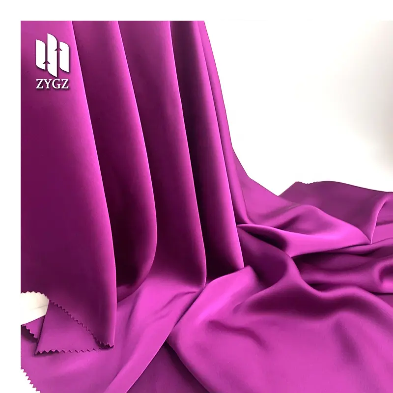 Nouveau Design De Luxe 160gsm 100% Polyester Tissu Satin Tissu Anti-rides Excellente Drapabilité Acétate Tissu pour Vêtements