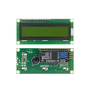 5Vイエローグリーンバックライト1602スクリーン16x2キャラクターLCDディスプレイモジュール (IICI2Cアダプター付き) - Product Image 1