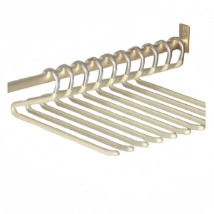 PVC-tráng kim loại quần quần móc bóng tủ quần áo lưu trữ nhà gọn gàng cho quần áo đơn Tier giặt móc áo - Product Image 1