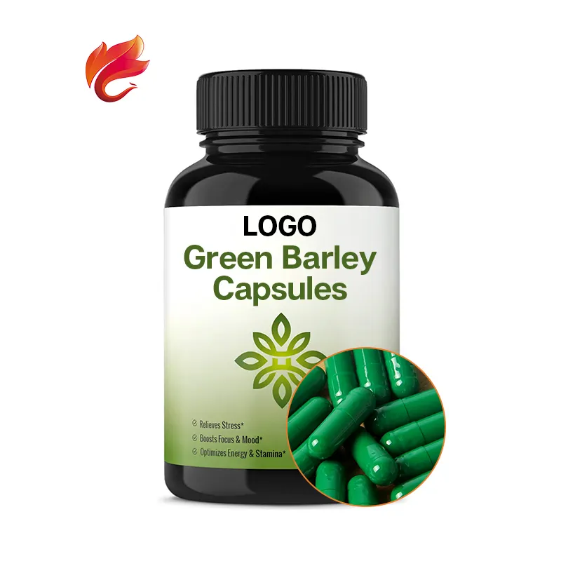 500mg Green Barley soft capsule herbal supplement pill