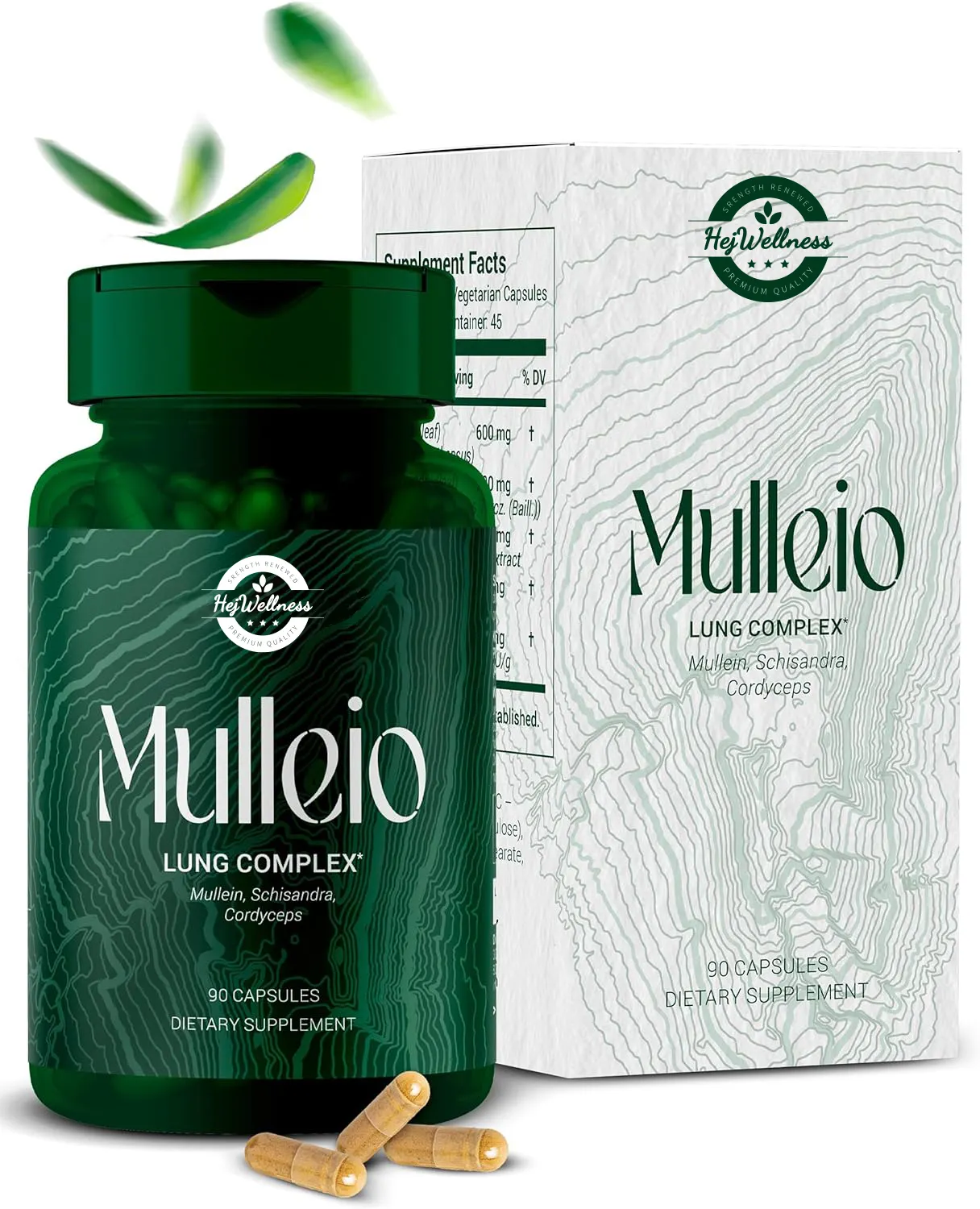 Utilisation quotidienne extrait de feuille de molène capsule de santé pulmonaire cordyceps sinensis cinq saveurs Sandra molène Capsule supplément à base de plantes