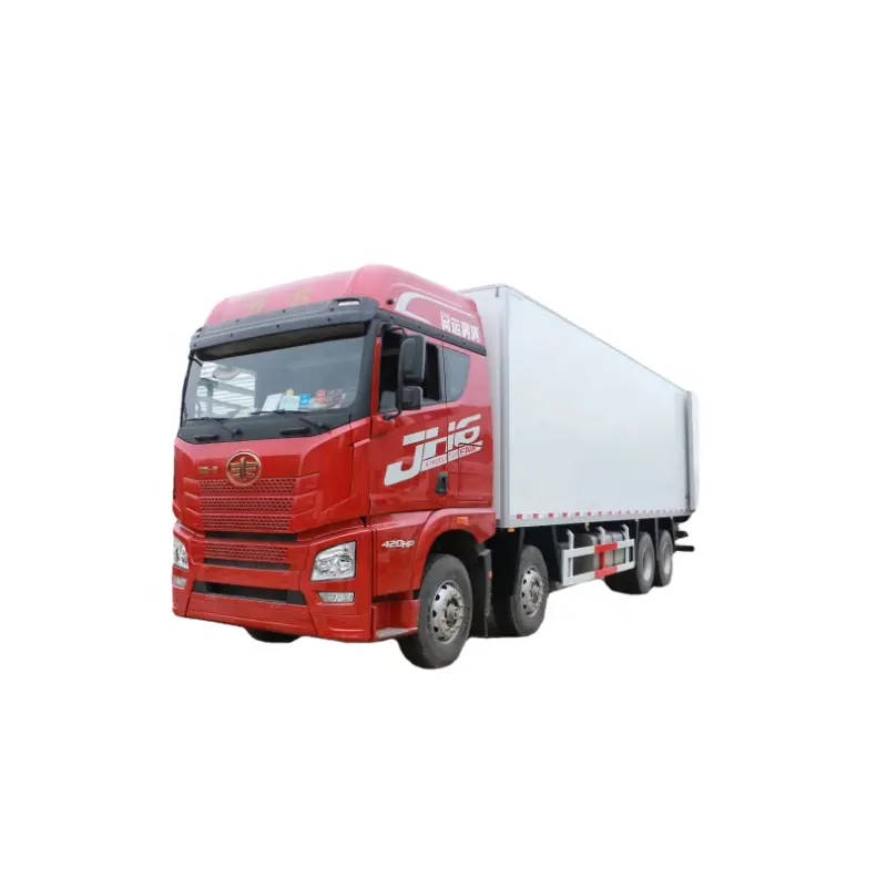 Gran Volumen 6x4 25ton FAW cargo van contenedor caja camión para entrega urgente
