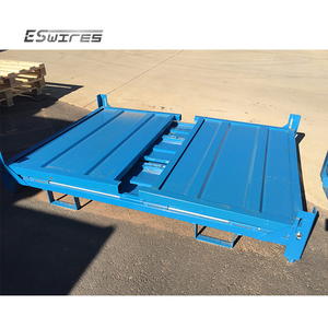 Contenedores de acero corrugado a granel con estribos de horquilla, almacenamiento de almacén de calidad - Product Image 3