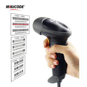 Escáner de código de barras láser MJ2808AT USB con escáner de código de barras con cable cómodo-Escaneo de código de barras y soporte - Product Image 4