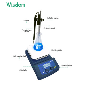 WISDOM MX-W-PT Lab Heizplatte Programmier barer Magnet rührer mit Timer PT1000 Sensor 999 Min Laborgeräte - Product Image 4