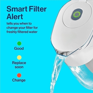 Filtre değişim göstergesi ile musluk ve içme suyu için 10 fincan kapasiteli su filtresi sürahi bir standart filtre - Product Image 3