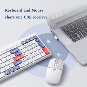 <strong>Wireless</strong> <strong>Keyboard</strong> Mouse Set with Silent <strong>Keys</strong> Rechargeable <strong>Keyboard</strong> Mouse Combo for Tablet Laptop - Product Image 2