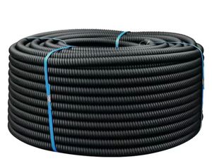 40mm黒柔軟性HDPE段ボールパイプPEスパイラルラウンドパイプ金網用ガス用途 - Product Image 1