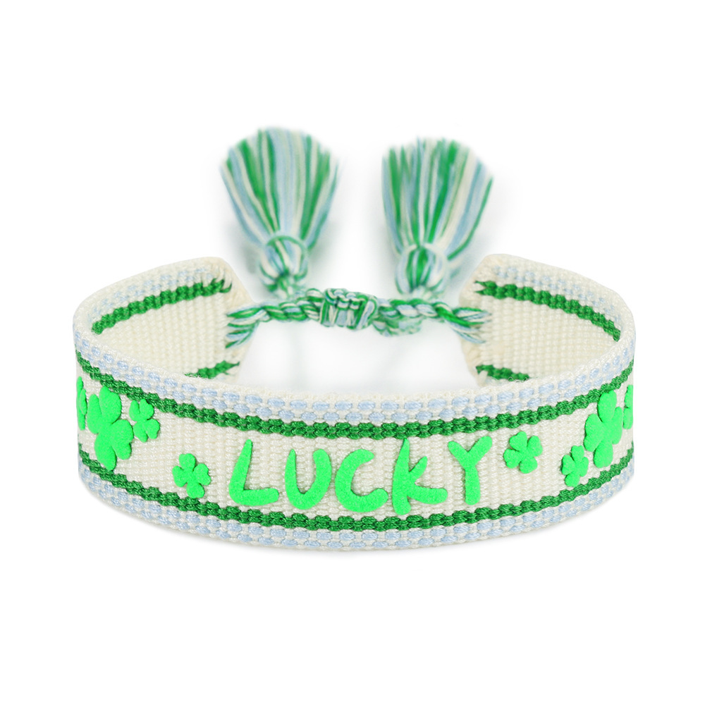 Four-leaf clover hot stamping bracelet-40b