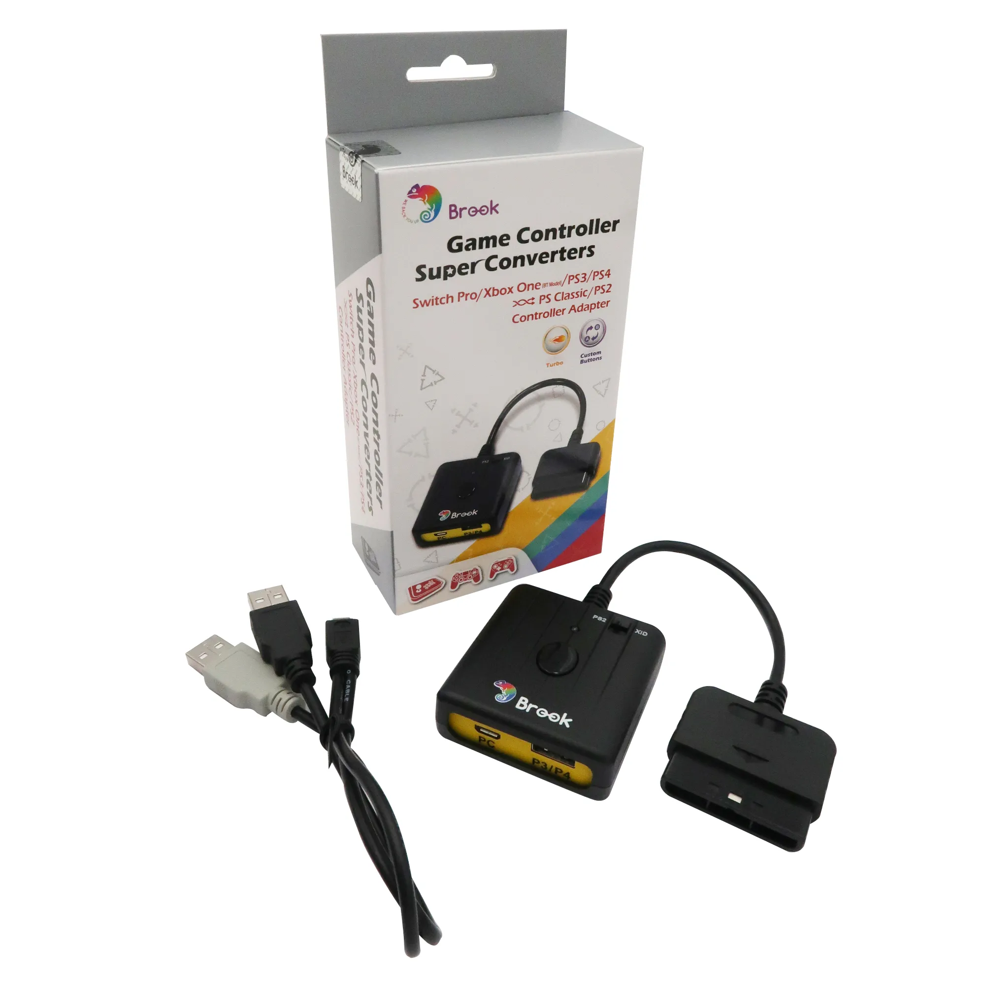 Brook Super Converter Adapter für PS3 für PS4 für PS5/für Nintendo Switch Pro für Xbox One Controller zu PC für PS2/PS Classic