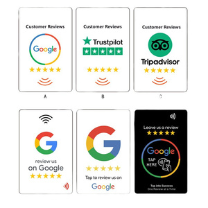 Tarjeta de revisión de negocios de Google, LOGOTIPO personalizado programable, plástico, PVC, NFC, tarjeta de revisión de Google con código QR - Product Image 5