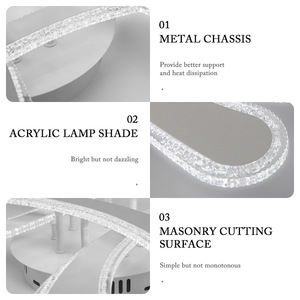 Grenz überschreitende Bestseller Moderne und einfache LED-Decken leuchte, dreifarbige Variable für Zimmer Dining Roo
