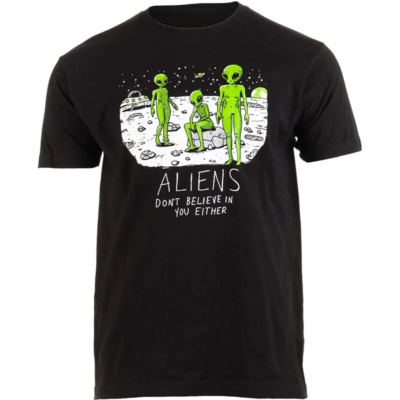 Yabancılar yok inanıyorum size, ya | Eğlenceli UFO avcısı uzay erkek ve kadın t-shirt