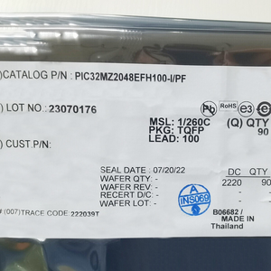 PIC32MZ2048EFH100-I/PF TQFP100 32-Bit nuovo di zecca originale autentico microcontrollore - Product Image 5