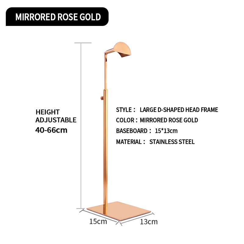 Large D Head - Mirror Rose Gold
