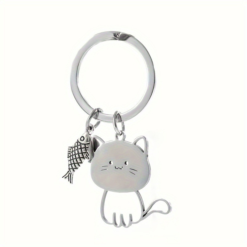 Cat keychain small fish accessories 1