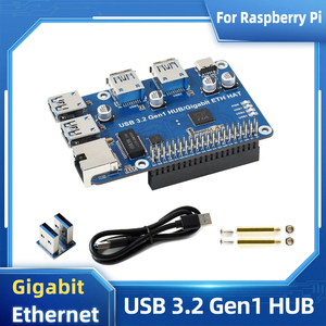 Scheda di espansione HAT HUB USB 3.2 Gen 1 e Gigabit Ethernet per Raspberry Pi 3 x USB, 1 x Gigabit ETH senza Driver - Product Image 2