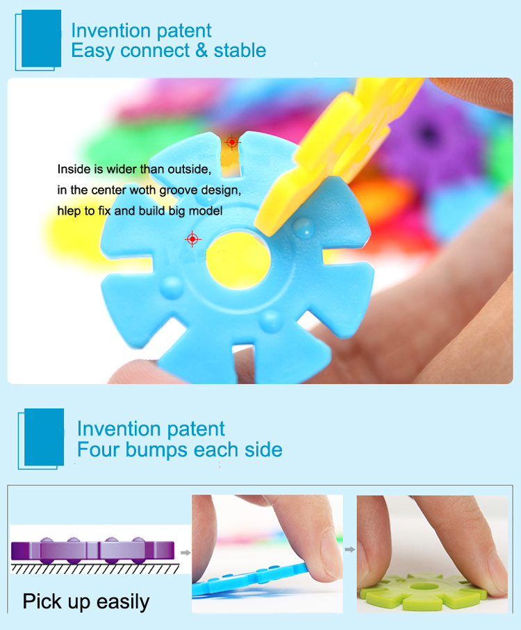 kids soft toys plastic interlocking connecting flower building block