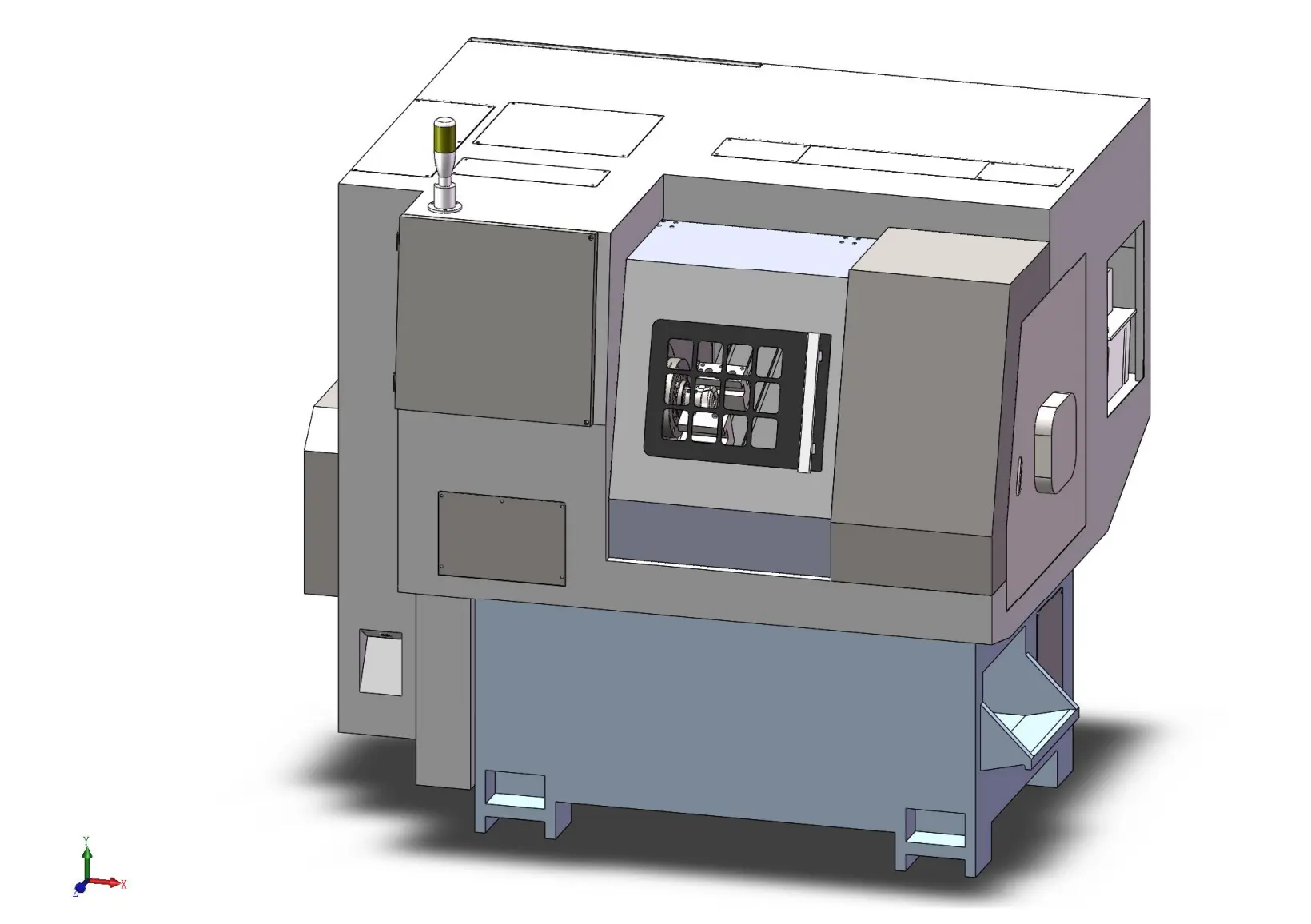 H32 Matel Bewerking Gebruik Middelzware Verwerking Capaciteit Horizontale Mini Cnc Draaibank Machine