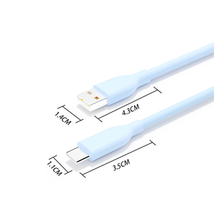 Usb C veri transferi kablo tipi yüksek kaliteli üretim hattı 1.8M kalın şarj şık Smartwatch silikon Usbc 100W 3A - Product Image 1