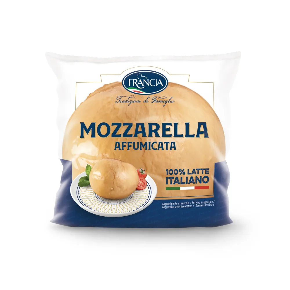 フランシアラティチーニ高品質のスモークモッツァレラフレッシュチーズ、ベジタリアンイタリア乳製品に適しています