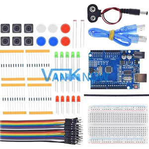 KIT di vendita diretta della fabbrica Kit di avviamento R3 Mini 13 in 1 Kit di ingresso Mini Breadboard luce LED