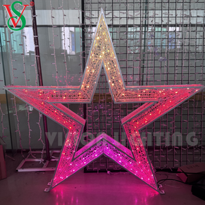 Новый эксклюзивный IP65 светодиодный RGB пиксельный программируемый Звездный мотив свет наружное мероприятие и свадебные украшения для Рождества и Хэллоуина - Product Image 2