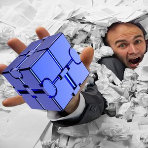 Úc Hợp kim nhôm mục tiêu gấp kim loại câu đố lắp ráp mới lạ Infinity Magnetic Cube với trường hợp quà tặng cho tự kỷ - Product Image 4