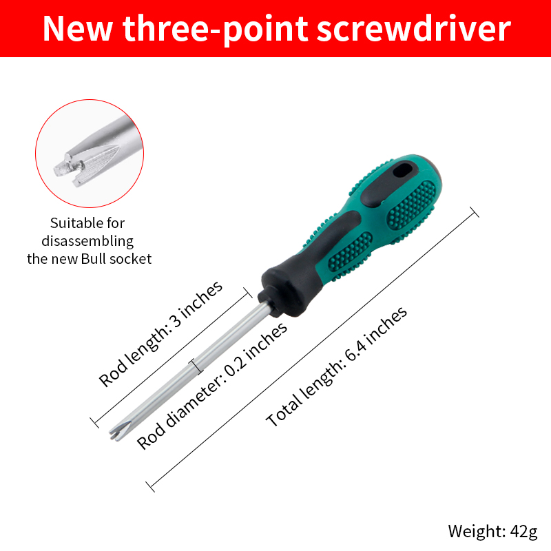 New three-point screwdriver