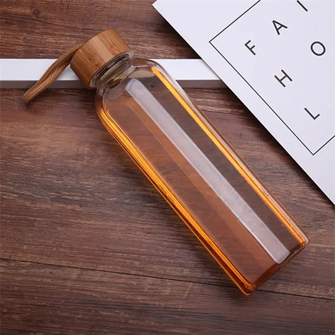 Заводская поставка, простые безалкогольные напитки большой емкости стеклянная рекламная бутылка для воды с индивидуальным логотипом