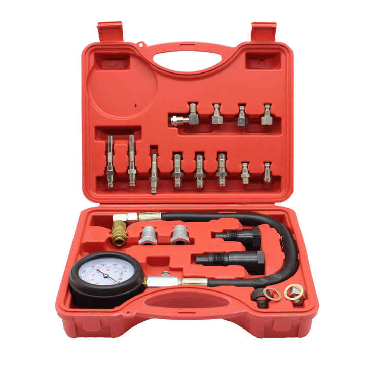 TU-15 Diesel Engine Compression Cylinder Pressure Meter Tester Gauge Kit 0-1000 psi