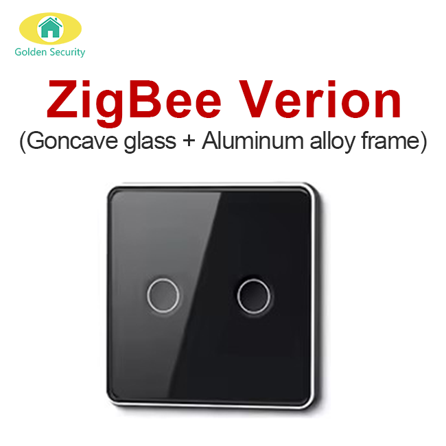 EU 2 Gang Black Zigbee