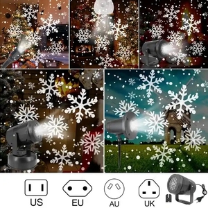 ไฟโปรเจคเตอร์ LED คริสต์มาส16รูปแบบโคมไฟโปรเจคเตอร์เกล็ดหิมะไฟตกแต่งบ้านสีสันสดใสสำหรับเทศกาล - Product Image 3