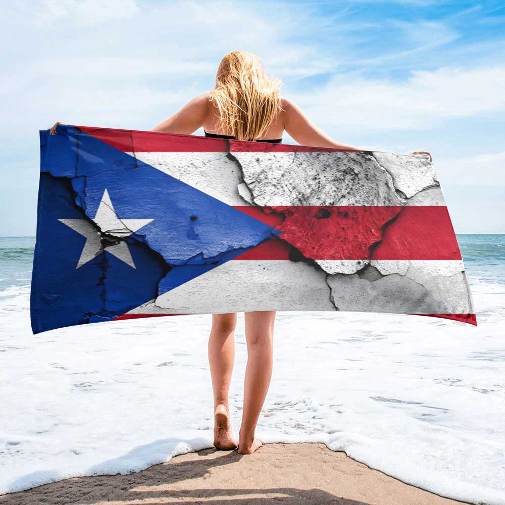 PR (5) Blue Vintage Distressed Flag