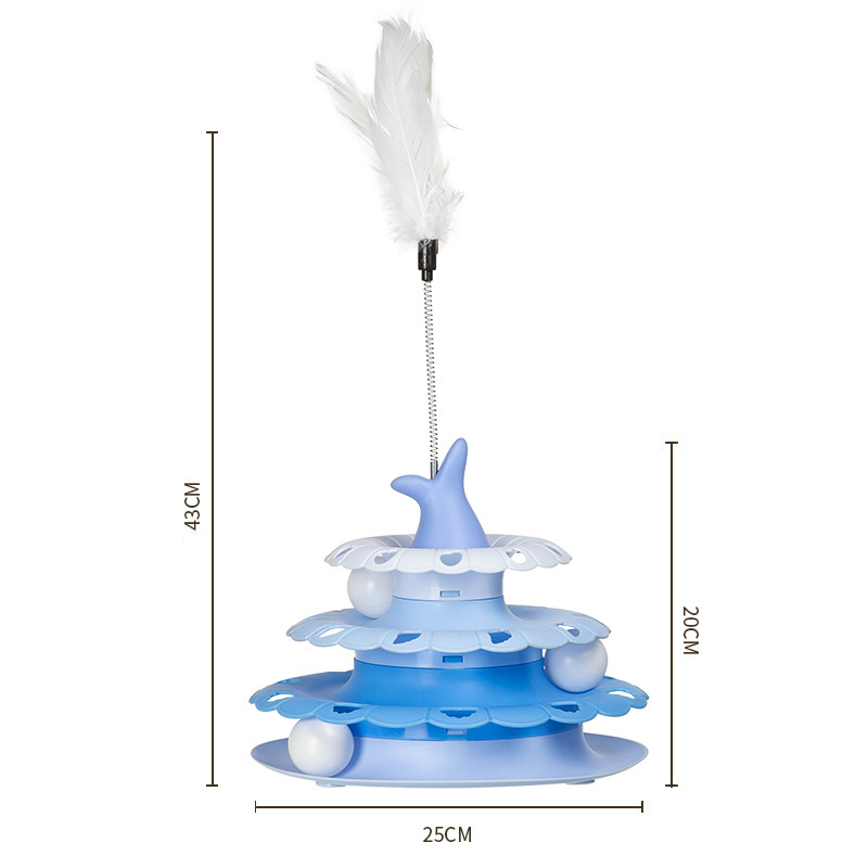 Whale shaped Cat Toy (Blue)