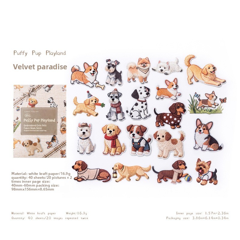 D Furry Woof Paradise-blanc