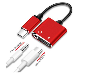 2 合 1 c 型音频 aux 充电适配器，用于 type c 耳机适配器连接器 2in1 type c 至 3.5毫米音频适配器 CA04