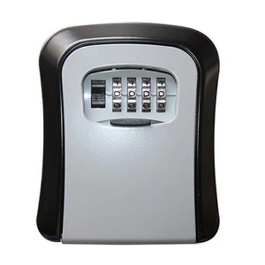 迷你壁挂组合盒4数字密码箱带钥匙锁保险箱塑料铝合金 - Product Image 5