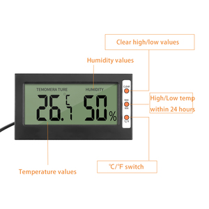 Digital Electronic Hygrometer Thermometer, Household Humidity <strong>Temperature</strong> Meter with Max Min <strong>Temperature</strong> Record <strong>Function</strong> - Product Image 2