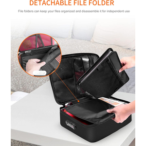 Chống Cháy Túi An Toàn Hộp Cho Tập Tin A4 Tiền Đa-Hai Lớp Di Động Lưu Trữ Lưu Trữ Với Khóa Chống Cháy Tài Liệu Hộp - Product Image 4