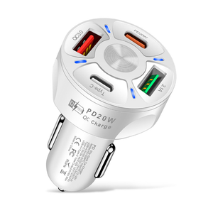 Universal 4-Port Fast Charging 7A Car Charger QC 3.0 USB PD Type <strong>C</strong> Connectivity Smart 5V <strong>Input</strong> 35W Power Supply <strong>Output</strong> Made PC - Product Image 2