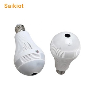 Saikiot V380 <strong>Camera</strong> Bulb <strong>1</strong>.<strong>3MP</strong> <strong>3MP</strong> 360 Degree WIFI E27 Light Bulb Mini <strong>Camera</strong> CCTV Wireless Fisheye Light V380 Pro Bulb <strong>Camera</strong> - Product Image 1