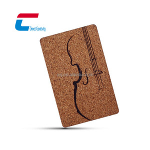 Tarjeta de visita programable NFC de madera personalizada con código QR de chip para redes sociales - Product Image 1