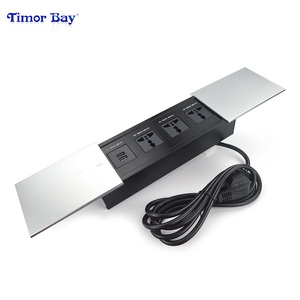Deslizador de escritorio de alimentación de escritorio Toma DE DATOS USB Toma de corriente eléctrica deslizante oculta Toma de cubierta deslizante - Product Image 3