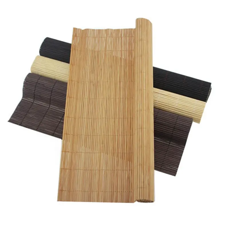 Copo isolante retangular, copo de bambu resistente proteção de mesa de bambu esteira de areia reutilizável